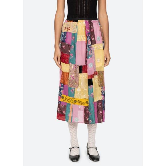 SEA Dresses & Skirts - NEW SEA phoebe patchwork midi skirt in multicolor